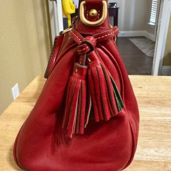 Large Florentine Red Dooney & Bourke Satchel - Picture 8 of 10